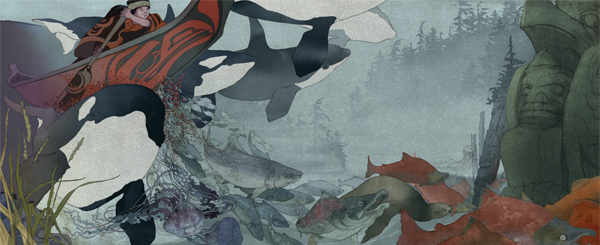 Dream Boats - Orca and Salmon